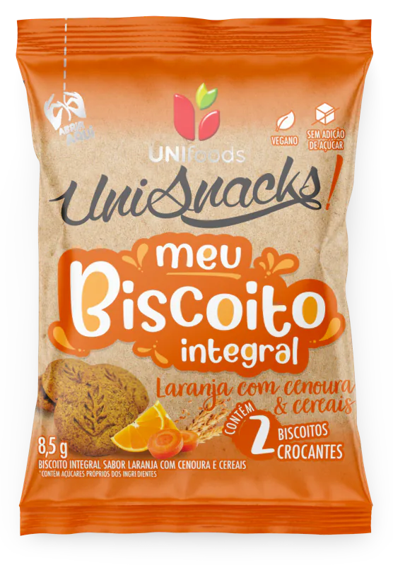 Biscoito Integral Laranja com Cenoura 8,5g